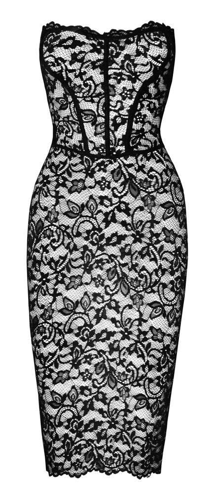 NOIR Spitzen-Tubekleid, knielang