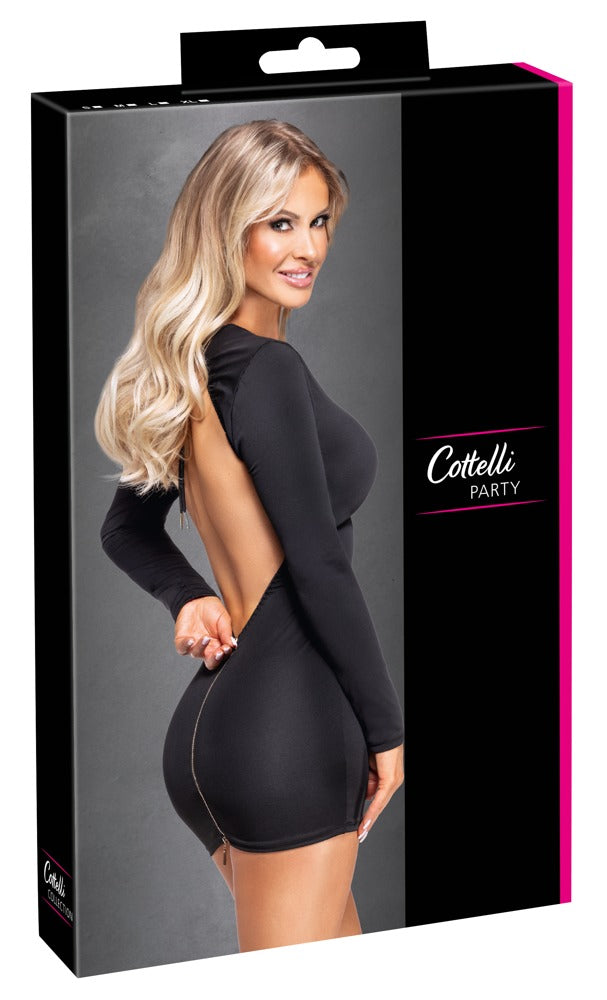 Cottelli Langarm-Minikleid mit tiefem Rückenausschnitt
