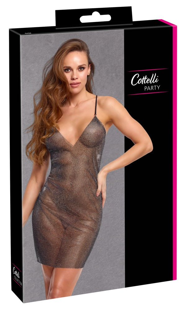 Cottelli Glitzer-Minikleid mit Strassbesatz