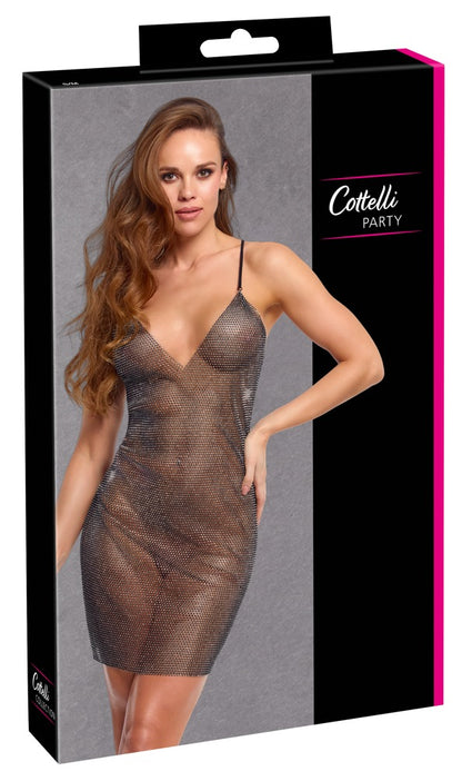 Cottelli Glitzer-Minikleid mit Strassbesatz