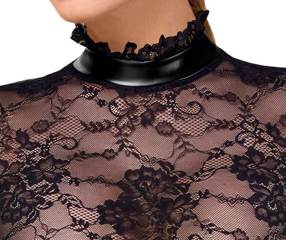 NOIR Spitzen-Midikleid mit Taillencorsage