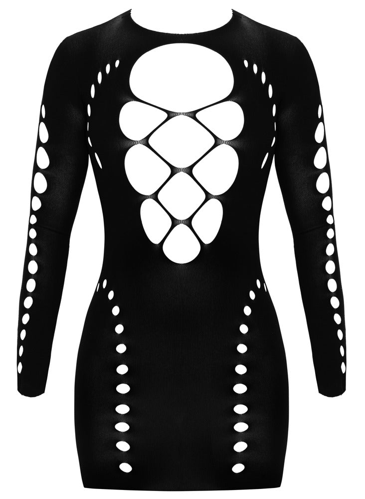 Fantasy enges Langarm-Minikleid mit Cut-outs