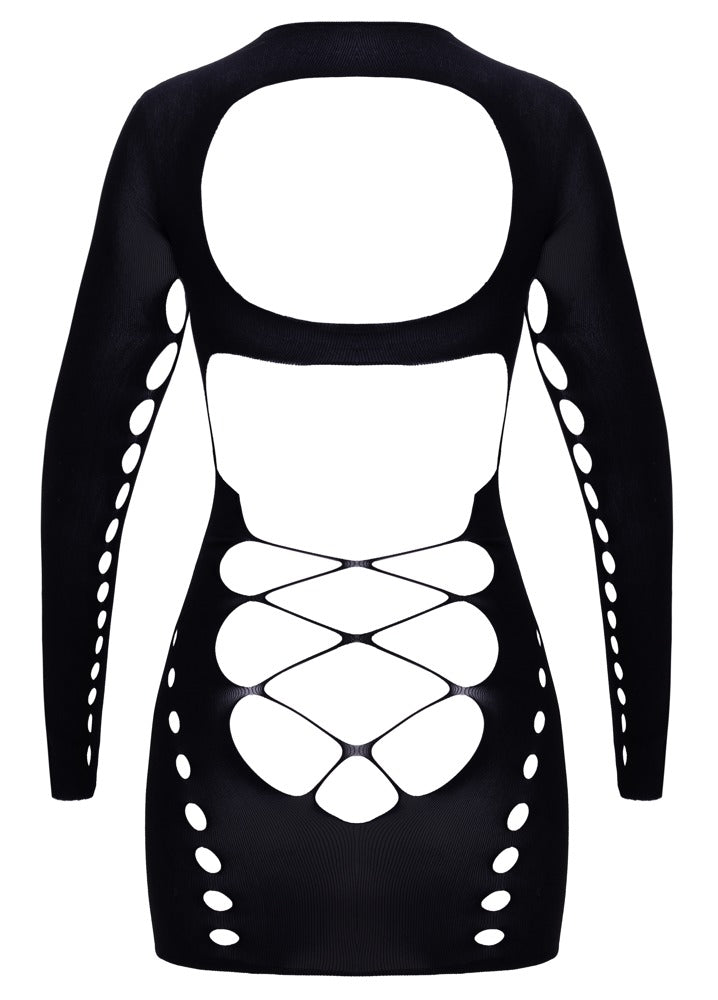 Fantasy enges Langarm-Minikleid mit Cut-outs