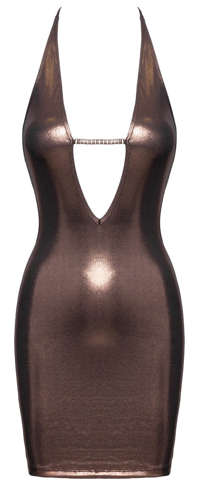 Cottelli Neckholder-Minikleid mit String, Roségold