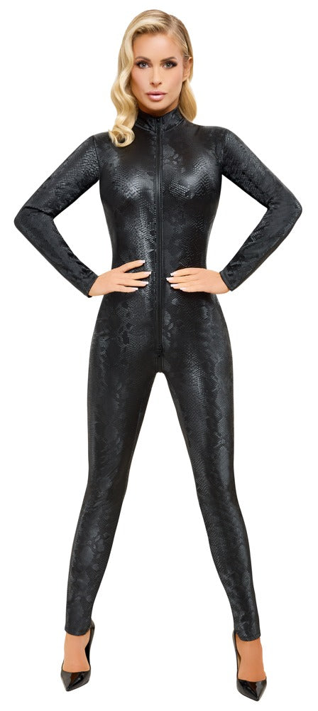 Cottelli Overall in Schlangen-Optik mit 3-Wege-Zip