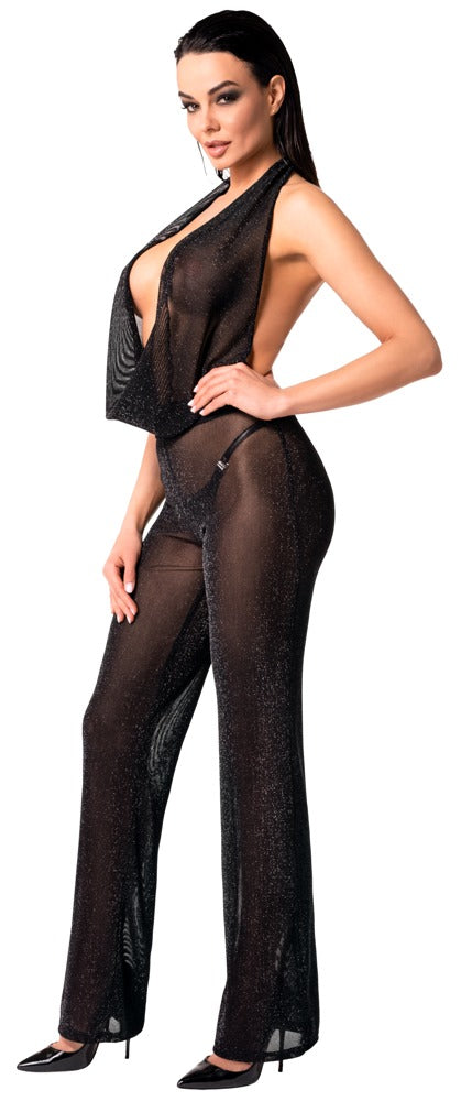 NOIR Neckholder-Overall aus Powernet
