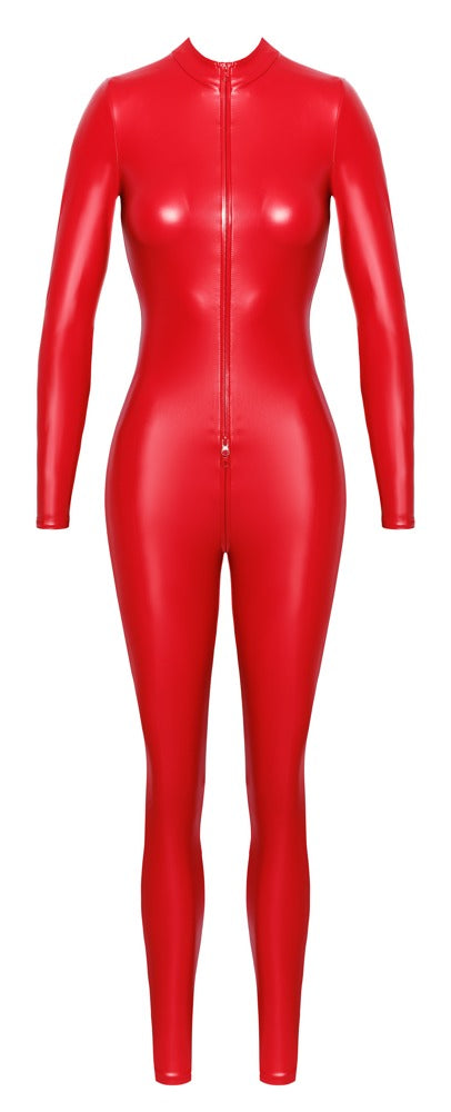 NOIR Wetlook-Overall in Rot