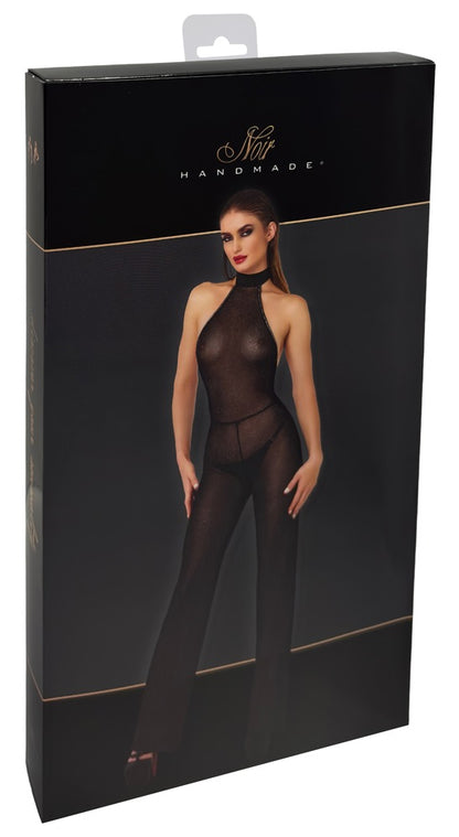 NOIR Glitzer-Overall mit Neckholder