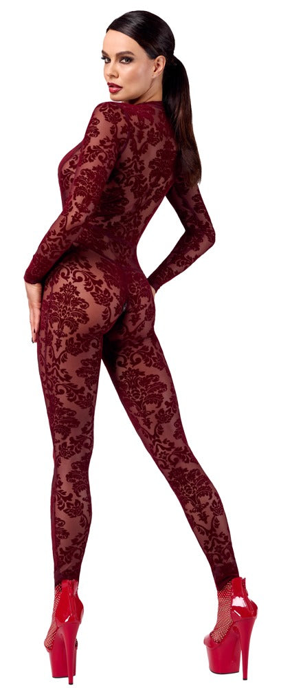 NOIR Overall in Burgund mit Flockprint