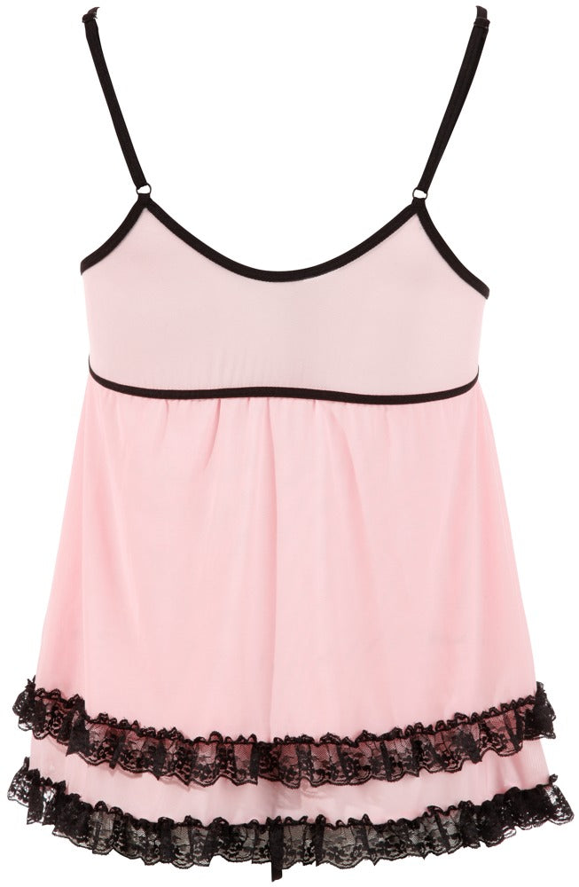 COTTELLI Babydoll aus Powernet, Rosa