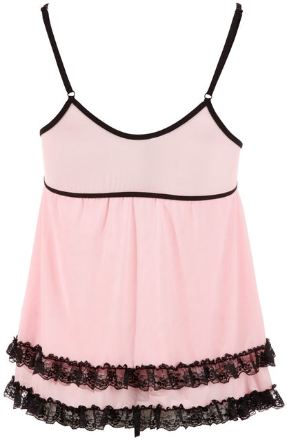 COTTELLI Babydoll aus Powernet, Rosa