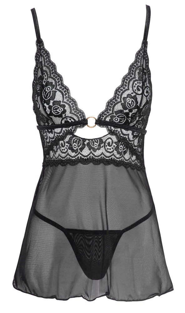 COTTELLI Babydoll mit String, Ring-Detail