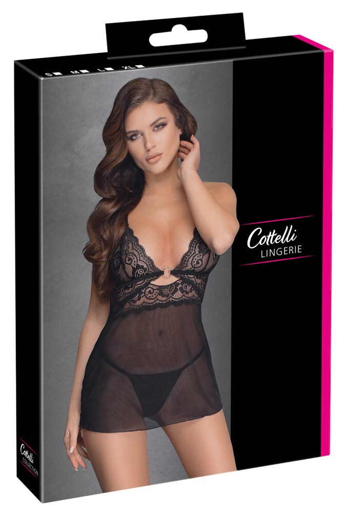 COTTELLI Babydoll mit String, Ring-Detail