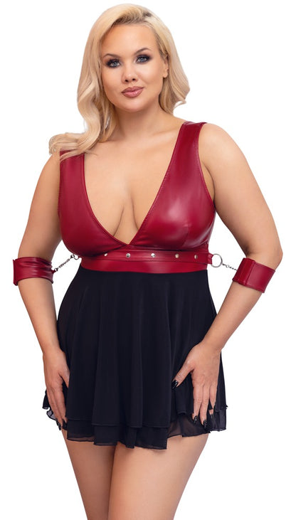 Cottelli Bondage-Babydoll mit Armfesseln