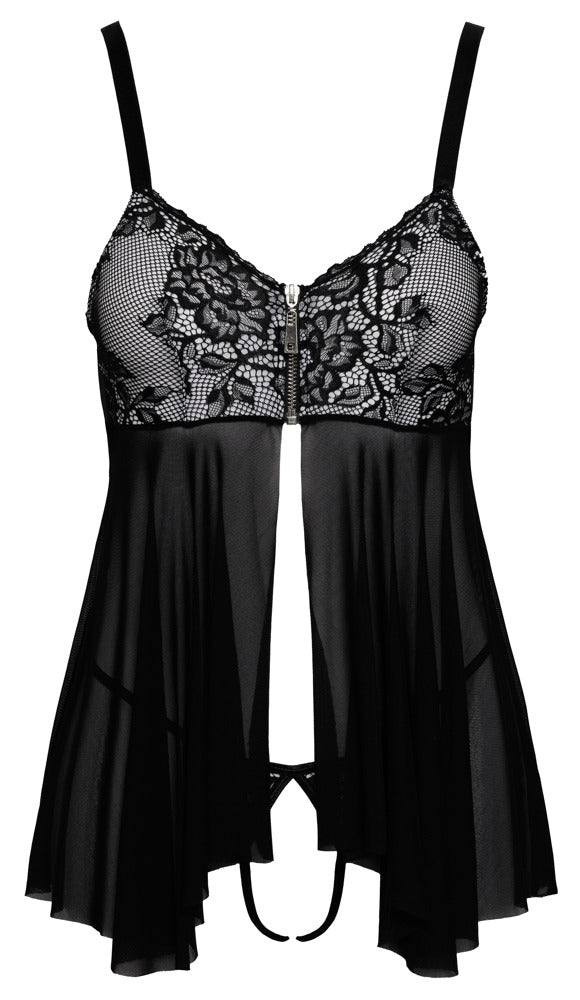COTTELLI Babydoll mit Reißverschluss-Cups