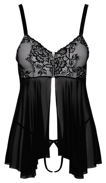 COTTELLI Babydoll mit Reißverschluss-Cups