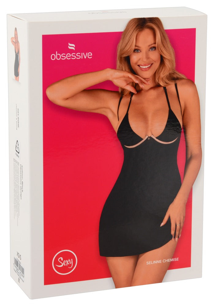OBSESSIVE Negligé aus Mikrofaser mit String