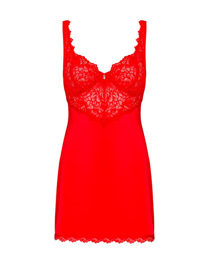 OBSESSIVE Dessouskleid aus Satin, Rot