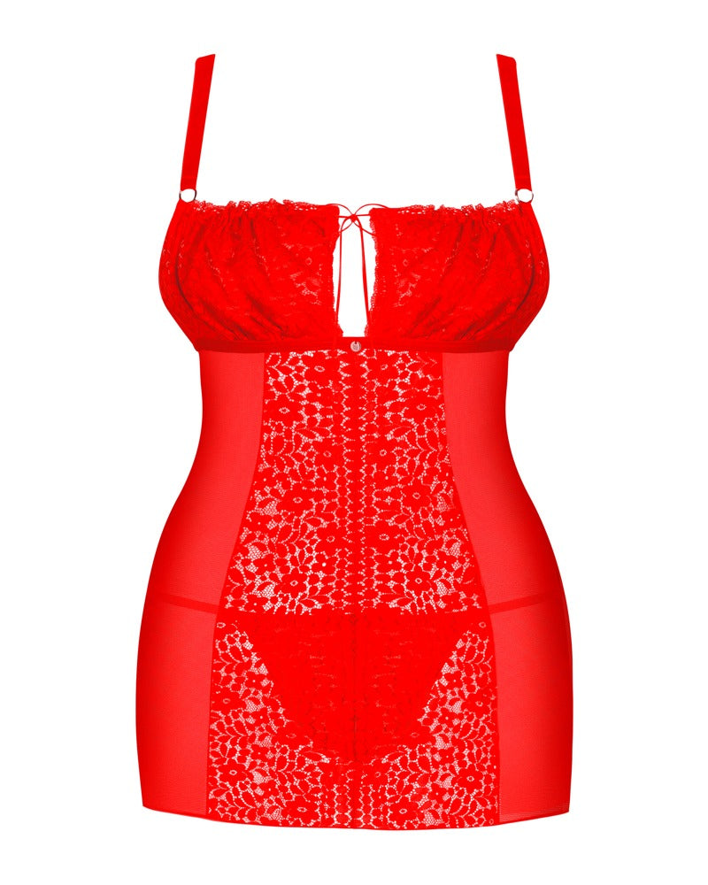 OBSESSIVE Dessouskleid in Rot, XL+