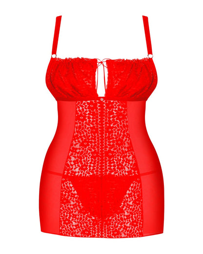 OBSESSIVE Dessouskleid in Rot, XL+