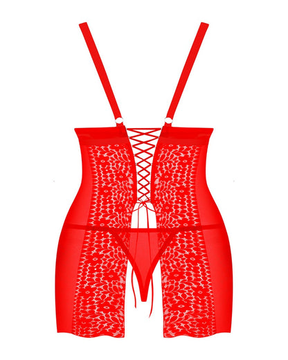 OBSESSIVE Dessouskleid in Rot, XL+