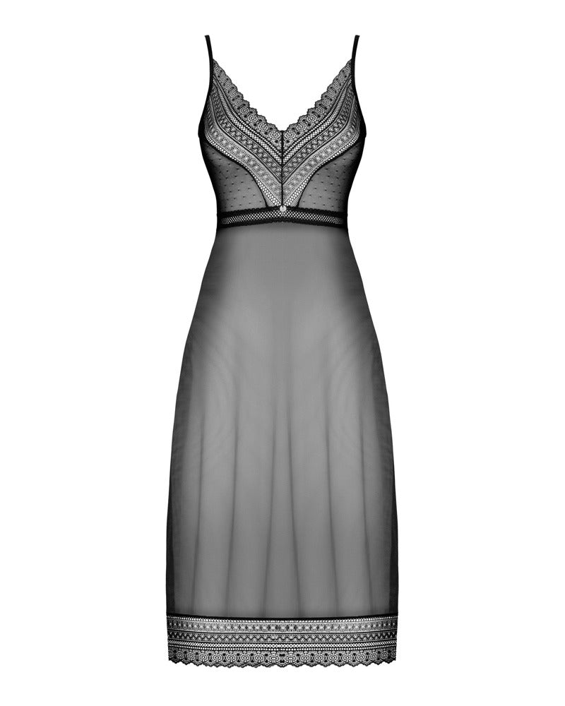 OBSESSIVE langes Dessouskleid, transparent