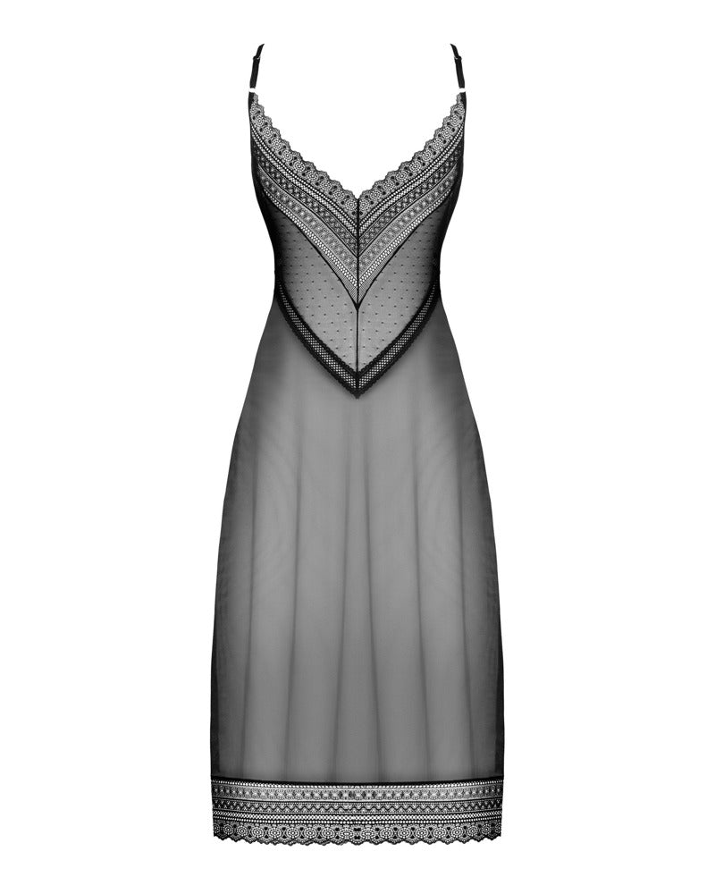 OBSESSIVE langes Dessouskleid, transparent