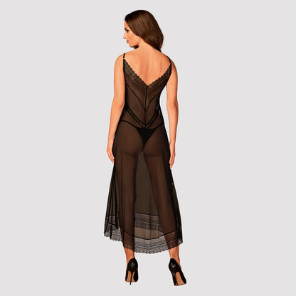OBSESSIVE langes Dessouskleid, transparent