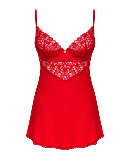 OBSESSIVE Dessouskleid in Rot mit Rücken-Cut-out