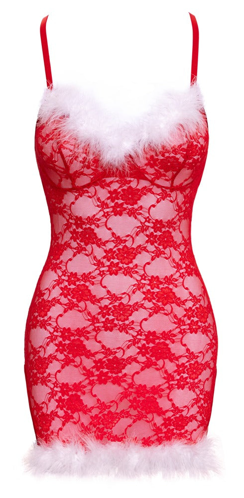 COTTELLI Weihnachts-Negligé in Rot