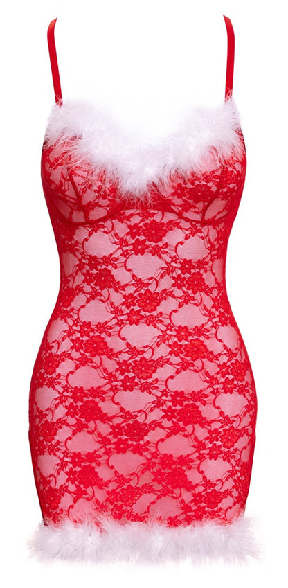 COTTELLI Weihnachts-Negligé in Rot