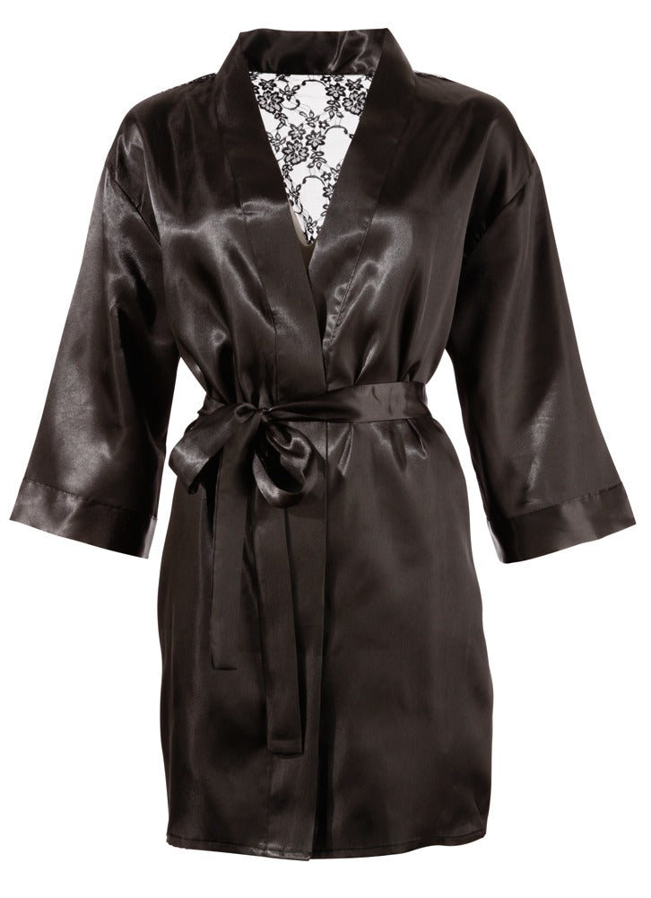 COTTELLI Kimono aus Satin mit Spitze