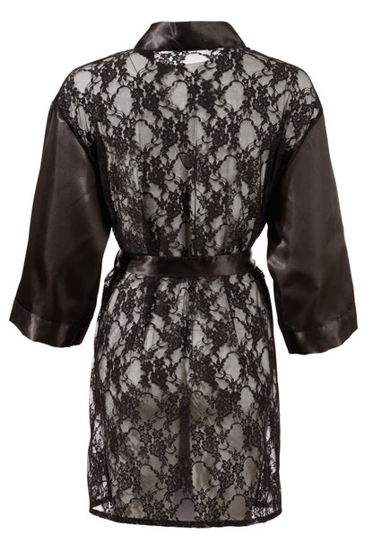 COTTELLI Kimono aus Satin mit Spitze