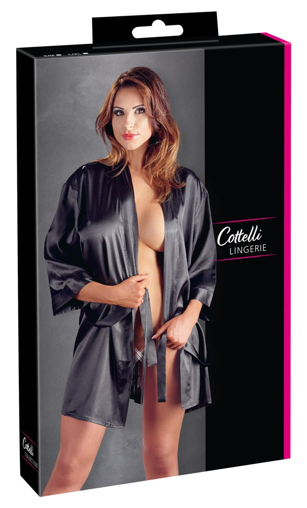 COTTELLI Kimono aus Satin mit Spitze