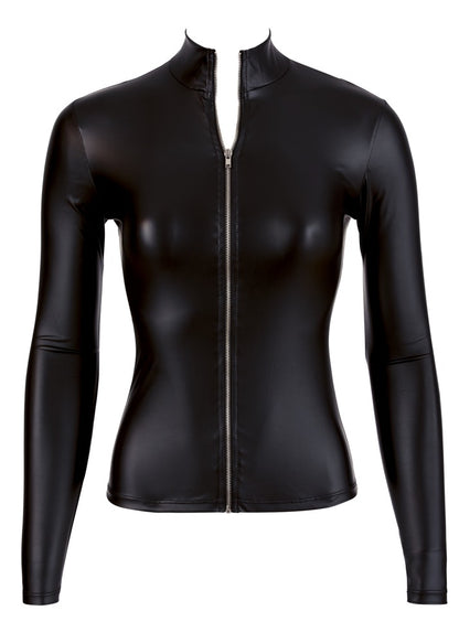 Cottelli Langarm-Top mit durchgehendem Zip