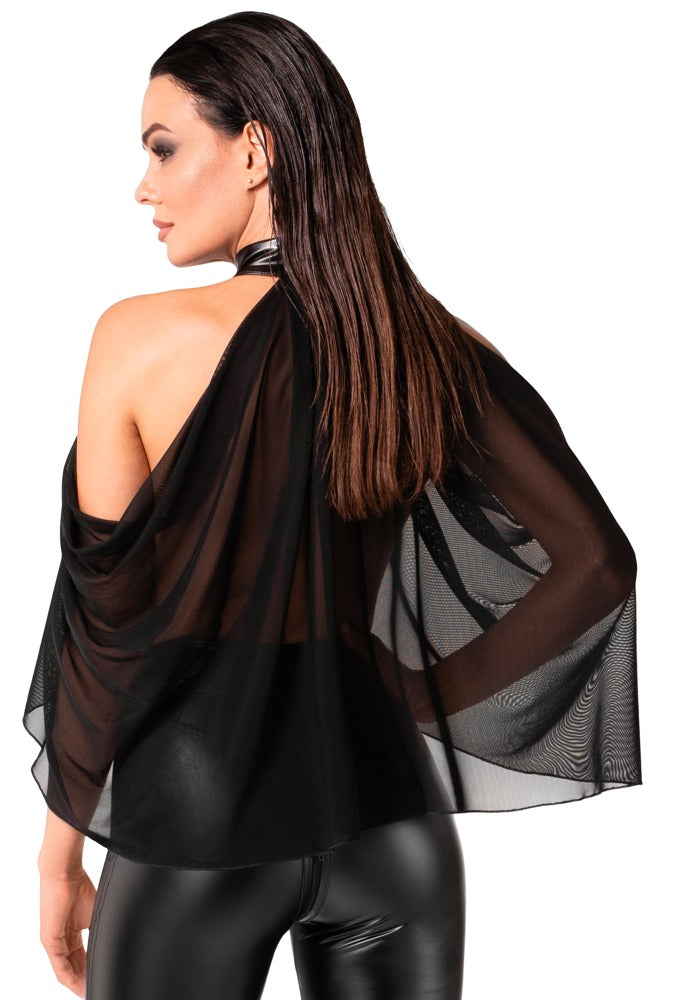 NOIR Bolero-Top aus Stretchtüll