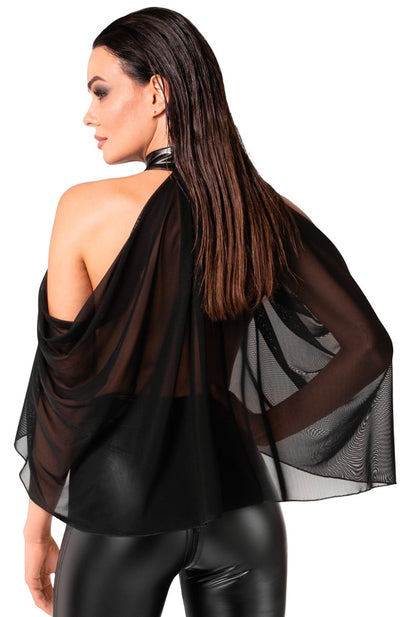 NOIR Bolero-Top aus Stretchtüll