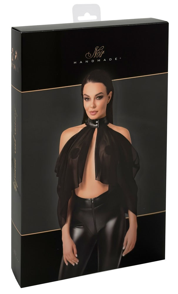 NOIR Bolero-Top aus Stretchtüll