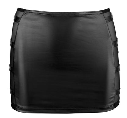 Cottelli Minirock im Wetlook mit Schnallen