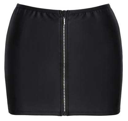Cottelli Minirock im Mattlook mit Strass-Zip