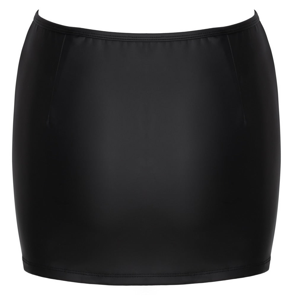 Cottelli Minirock im Mattlook mit Strass-Zip