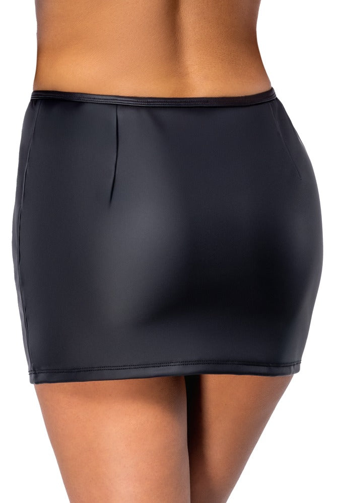 Cottelli Minirock im Mattlook mit Strass-Zip
