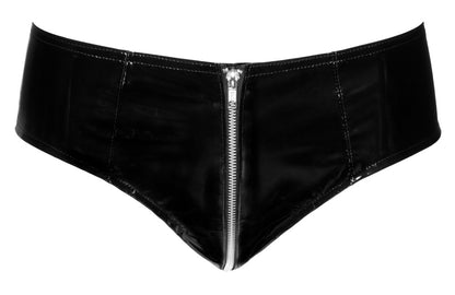 BLACK LEVEL Lack-Slip im Panty-Style mit Zip