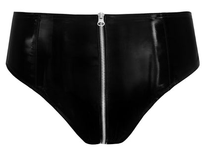 BLACK LEVEL Lack-Slip im Panty-Style mit Zip