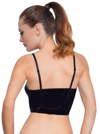 BLACK LEVEL bauchfreies Lack-Top mit Zip