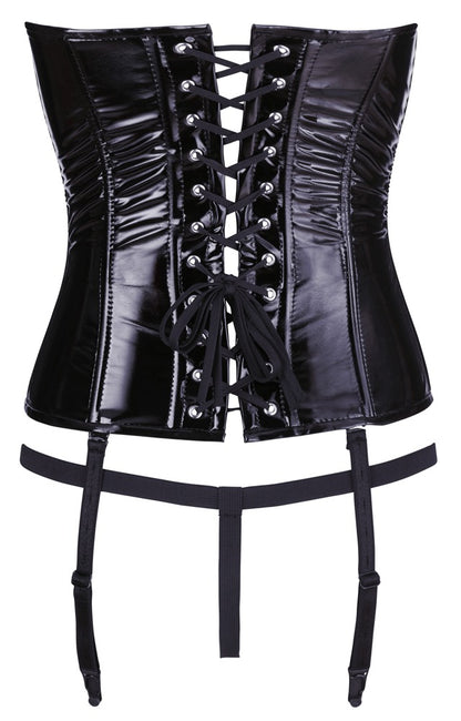 BLACK LEVEL Lack-Vollbrust-Corsage mit String