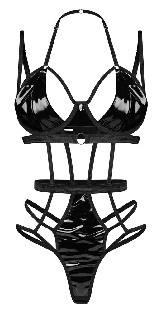 OBSESSIVE Stringbody in Riemen-Optik mit Lack