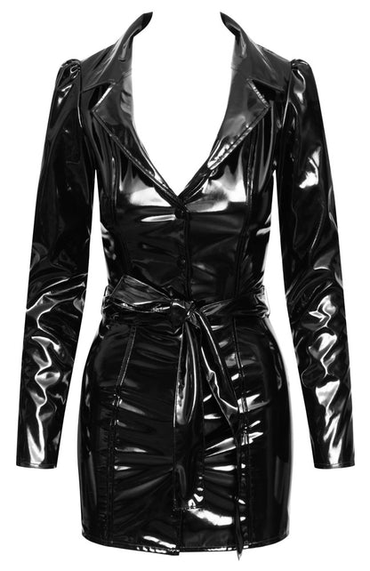 BLACK LEVEL Lack-Mantelkleid
