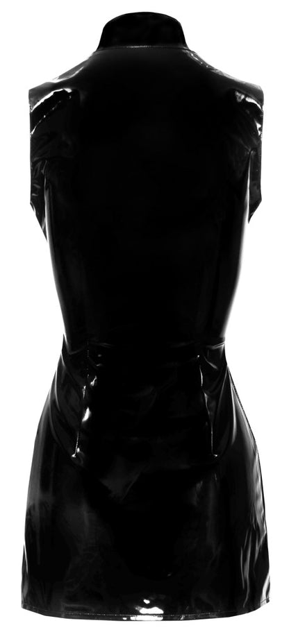 BLACK LEVEL Lack-Minikleid mit Zip