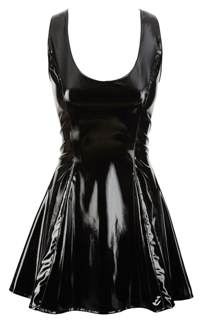 BLACK LEVEL Lack-Minikleid mit tiefem Ausschnitt